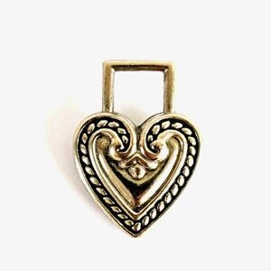 ❤️Brighton Heart-Shaped Silver Bag Charm